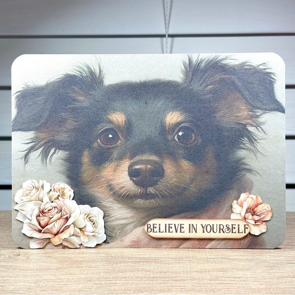 Handmade “Believe In Yourself” Greeting Card